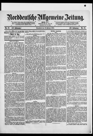 Norddeutsche allgemeine Zeitung vom 16.02.1901