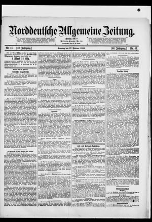 Norddeutsche allgemeine Zeitung vom 17.02.1901