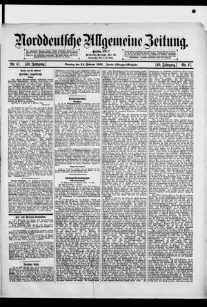 Norddeutsche allgemeine Zeitung vom 24.02.1901