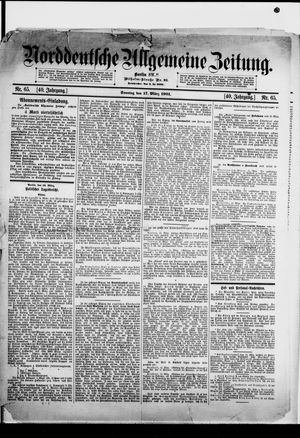 Norddeutsche allgemeine Zeitung vom 17.03.1901