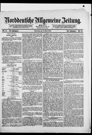 Norddeutsche allgemeine Zeitung vom 11.04.1901