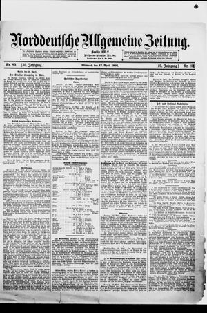 Norddeutsche allgemeine Zeitung vom 17.04.1901