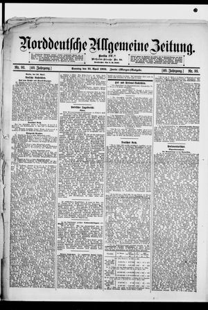 Norddeutsche allgemeine Zeitung vom 21.04.1901