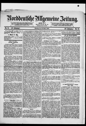 Norddeutsche allgemeine Zeitung vom 23.04.1901