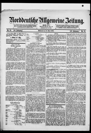 Norddeutsche allgemeine Zeitung vom 24.04.1901