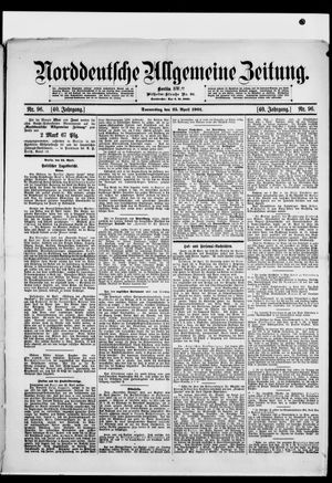 Norddeutsche allgemeine Zeitung vom 25.04.1901