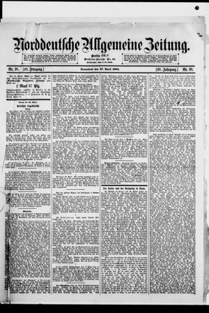 Norddeutsche allgemeine Zeitung vom 27.04.1901