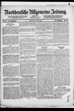 Norddeutsche allgemeine Zeitung vom 14.05.1901