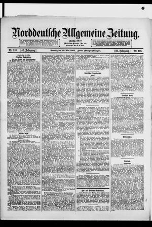 Norddeutsche allgemeine Zeitung vom 19.05.1901