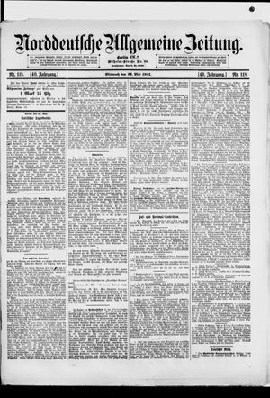 Norddeutsche allgemeine Zeitung vom 22.05.1901