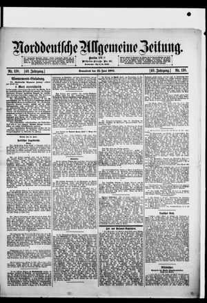 Norddeutsche allgemeine Zeitung vom 15.06.1901