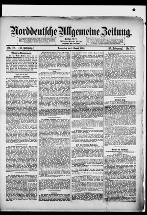 Norddeutsche allgemeine Zeitung vom 01.08.1901