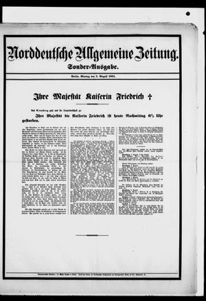 Norddeutsche allgemeine Zeitung vom 05.08.1901