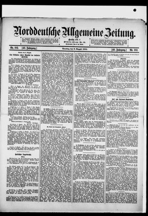 Norddeutsche allgemeine Zeitung vom 06.08.1901