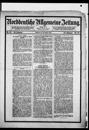 Norddeutsche allgemeine Zeitung vom 14.08.1901