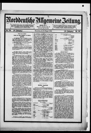 Norddeutsche allgemeine Zeitung vom 15.08.1901
