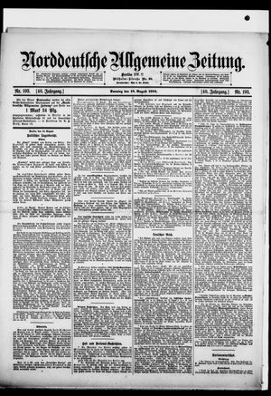 Norddeutsche allgemeine Zeitung vom 18.08.1901