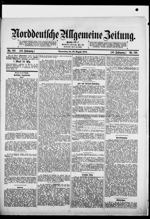 Norddeutsche allgemeine Zeitung vom 22.08.1901