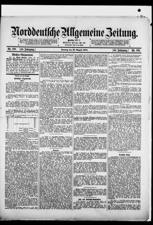 Norddeutsche allgemeine Zeitung vom 25.08.1901