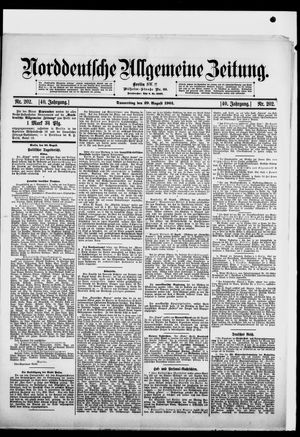 Norddeutsche allgemeine Zeitung vom 29.08.1901
