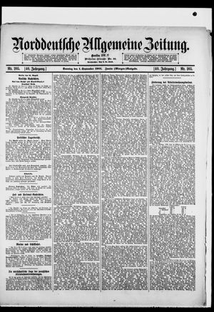 Norddeutsche allgemeine Zeitung vom 01.09.1901