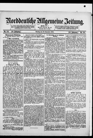 Norddeutsche allgemeine Zeitung vom 10.09.1901
