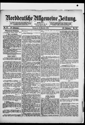 Norddeutsche allgemeine Zeitung vom 15.09.1901