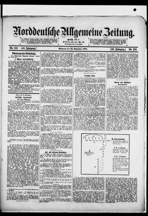 Norddeutsche allgemeine Zeitung vom 18.09.1901