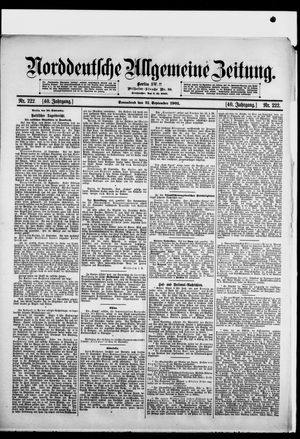 Norddeutsche allgemeine Zeitung vom 21.09.1901