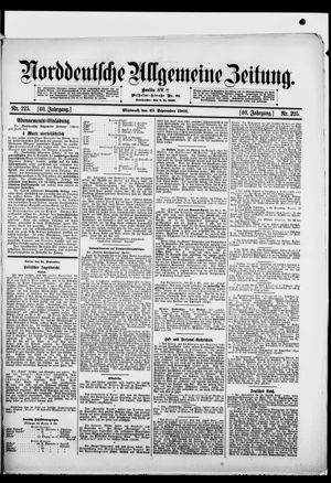 Norddeutsche allgemeine Zeitung vom 25.09.1901