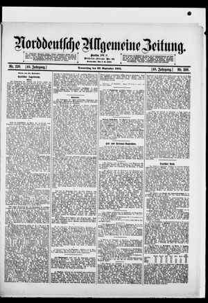 Norddeutsche allgemeine Zeitung vom 26.09.1901