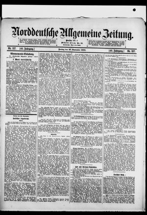 Norddeutsche allgemeine Zeitung vom 27.09.1901