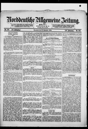 Norddeutsche allgemeine Zeitung vom 28.09.1901