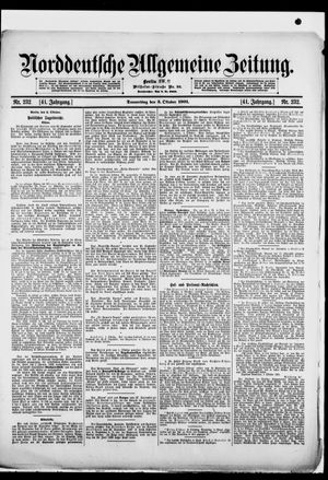 Norddeutsche allgemeine Zeitung on Oct 3, 1901