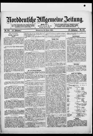 Norddeutsche allgemeine Zeitung on Oct 30, 1901