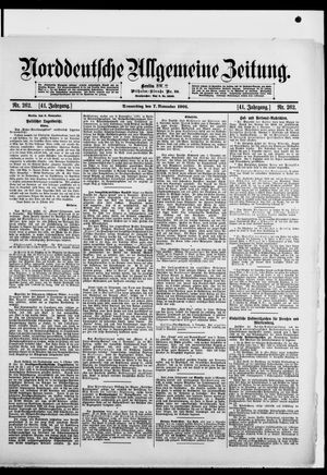 Norddeutsche allgemeine Zeitung vom 07.11.1901