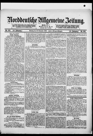 Norddeutsche allgemeine Zeitung vom 10.11.1901