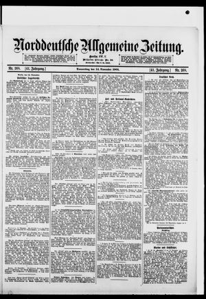 Norddeutsche allgemeine Zeitung vom 14.11.1901