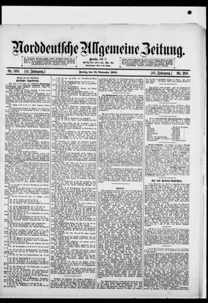 Norddeutsche allgemeine Zeitung vom 15.11.1901