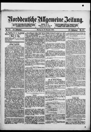 Norddeutsche allgemeine Zeitung vom 17.11.1901