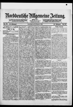 Norddeutsche allgemeine Zeitung on Nov 28, 1901