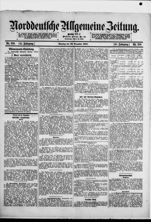 Norddeutsche allgemeine Zeitung vom 22.12.1901
