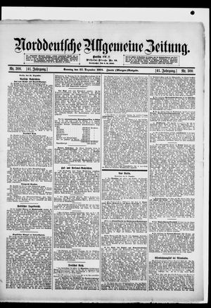 Norddeutsche allgemeine Zeitung vom 22.12.1901