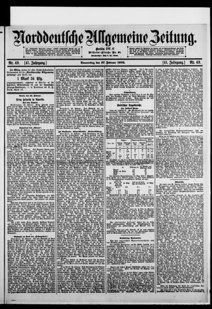 Norddeutsche allgemeine Zeitung vom 27.02.1902