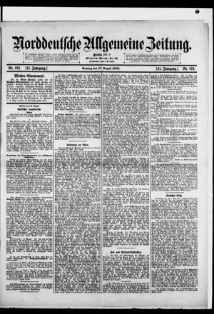 Norddeutsche allgemeine Zeitung vom 17.08.1902