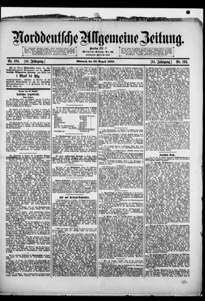 Norddeutsche allgemeine Zeitung vom 20.08.1902
