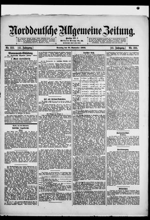 Norddeutsche allgemeine Zeitung vom 21.09.1902