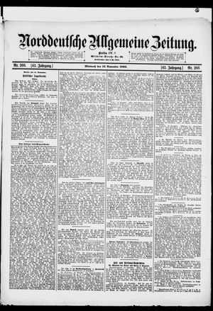 Norddeutsche allgemeine Zeitung vom 12.11.1902