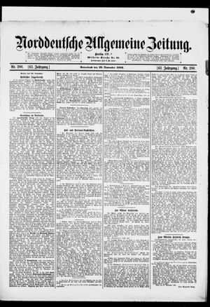 Norddeutsche allgemeine Zeitung vom 29.11.1902