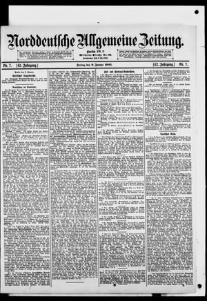 Norddeutsche allgemeine Zeitung vom 09.01.1903